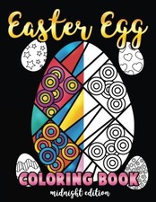 EASTER EGG COLORING BOOK MIDNIGHT EDITION: A BLACK By Annie Clemens BRAND NEW
