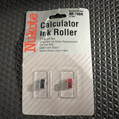 NuKote NR-78BR Calculator Ink Roller Black & Red Set