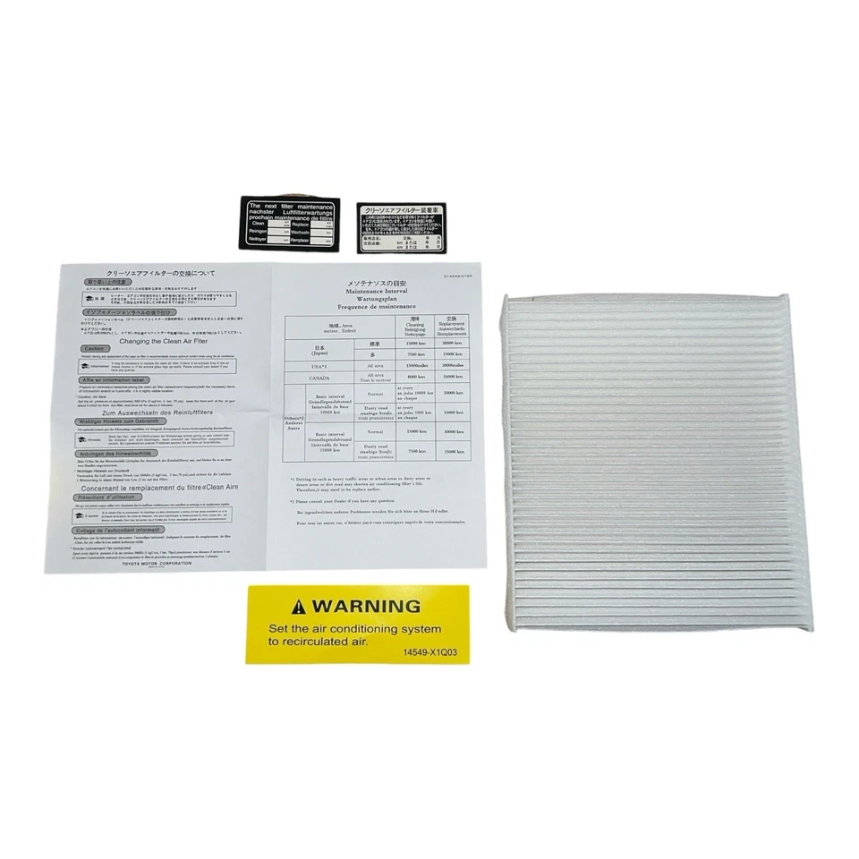 Pollen Cabin Filter For Toyota Prius Camry 2016-2020 87139-YZZ33 Carbonized - Image 3 of 3