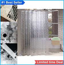 Shower Curtain Liner 72x72 Inches Waterproof EVA Heavy Duty Weighted Magnets 3D