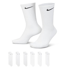Nike Everyday Cushioned Dri-FIT 6-8 Socks - 6 Pairs, White SX7666-100 Medium