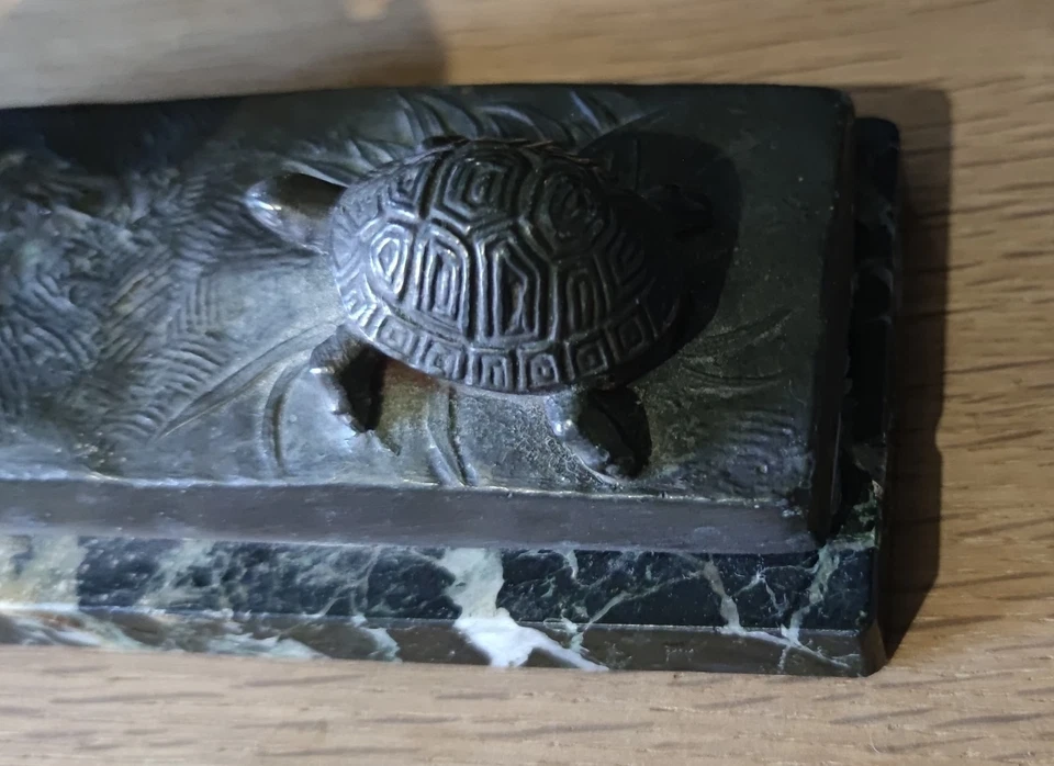 Rare Bronze Signé Frecourt Le Chat Et La Tortue Époque Début Xix Ème - Photo 3/4