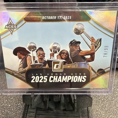 2026 Panini Donruss WNBA LAS VEGAS ACES CHAMPIONS TEAM CARD 88/99 #1