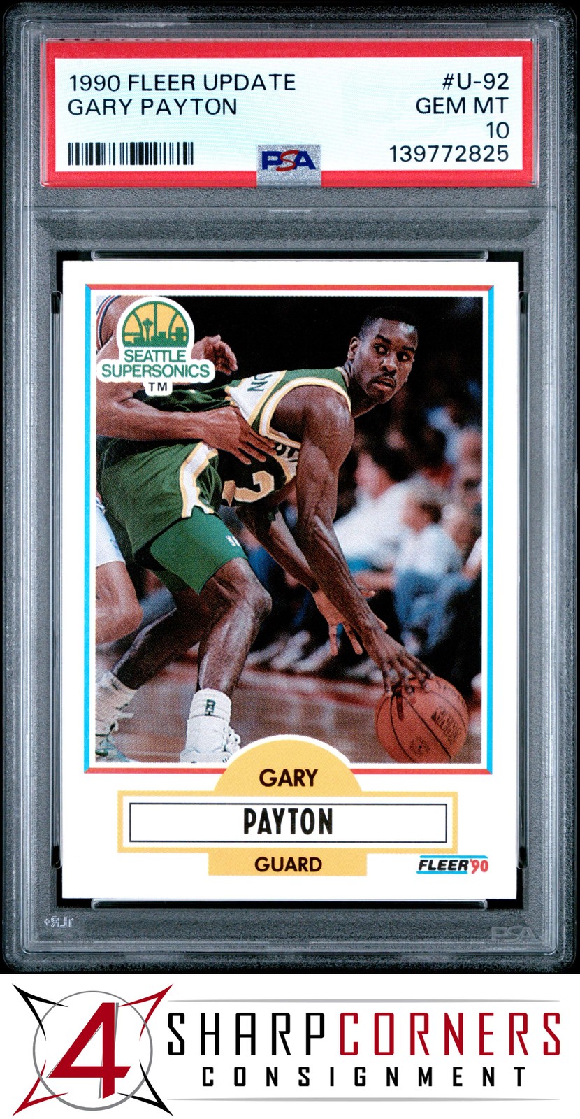 1990 FLEER UPDATE #U-92 GARY PAYTON RC HOF PSA 10
