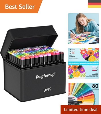80 Farben Revolution: Doppelseitige Alkoholmarker Set für Kunst und Design