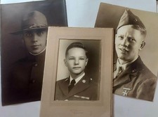 Antique Photos of Handsome Unique looking Soldiers WW1 through WW2