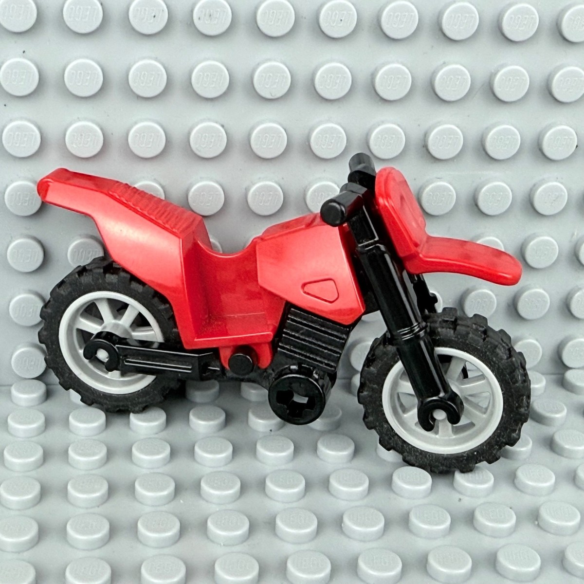 LEGO Dirt Bike Motorcycle Motocross Red w/ Black Chassis City Town