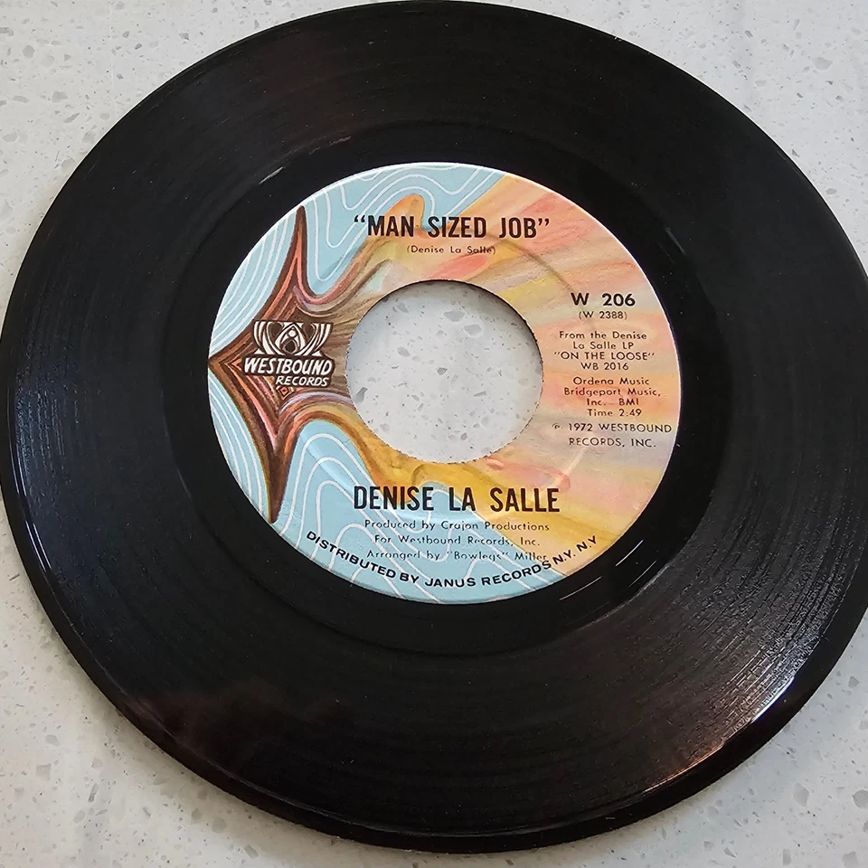 Denise LaSalle ‎** A Man Size Job / I'm Over You - Original 1972 US Soul Funk 7" - Image 3 of 4