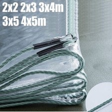 Heavy Duty Waterproof Transparent Tarpaulin Clear Tarp Cover 0.35mm Clear Awning