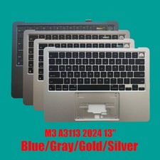 New For Apple MacBook Air 13" M3 A3113 2024 Keyboard Top Case Starlight Silver