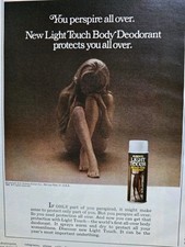 1969 Alberto Light Touch todo el cuerpo desodorante mujer piernas sexy anuncio vintage