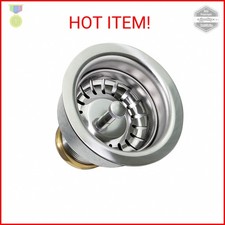 Highcraft 9754 Kitchen Sink 3-1/2 Inch Stainless Steel Drain Assembly With Str