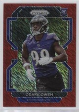 2021 Panini Prizm Rookie Red Shimmer Prizm 32/35 Odafe Oweh #380 rf2