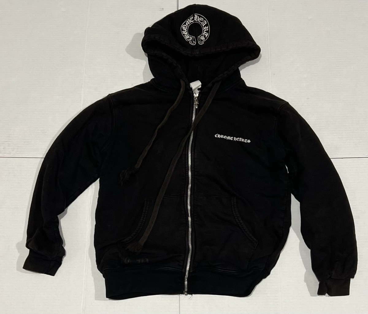 Chrome Hearts Black Malibu Exclusive Horseshoe Hoodie Sweater Zip