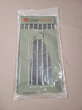 Chef Works Unisex Bib Apron, Black with Chalk Stripe