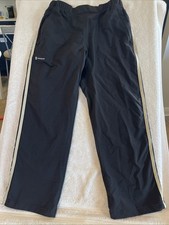 Adidas Aeroready Black Striped Windbreaker Pants Small Boys