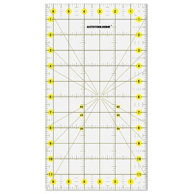 Quilting Ruler Acrylic Quilters' Ruler for Easy Precision Cutting Fabric Pape...