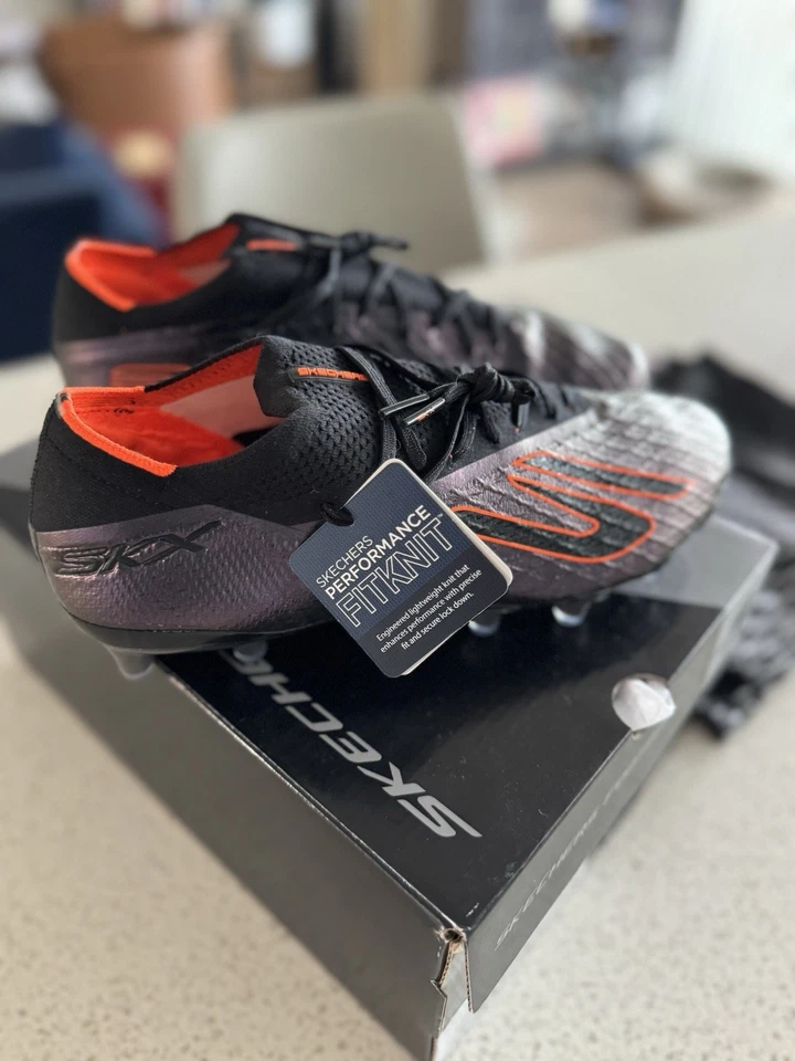 SKECHERS SKX_2 ELITE AG OBSIDIAN - PRETO/LARANJA - Imagem 3 de 4