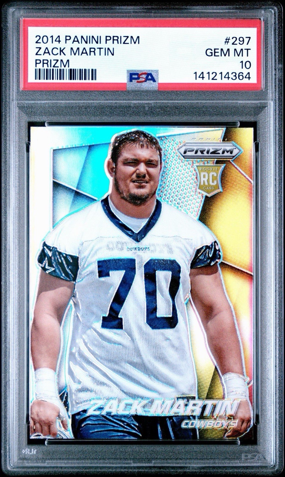 Zack Martin Rookie 2014 Panini Prizm Silver Prizm #297 PSA 10 RC Cowboys
