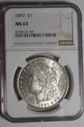 1897 Morgan Silver Dollar MS63 NGC #100