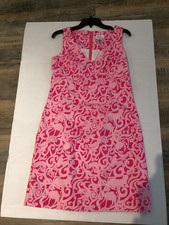 Lilly Pulitzer VTG Shift Dress in Pink Animal Print Size 8 New White Tag Ladies