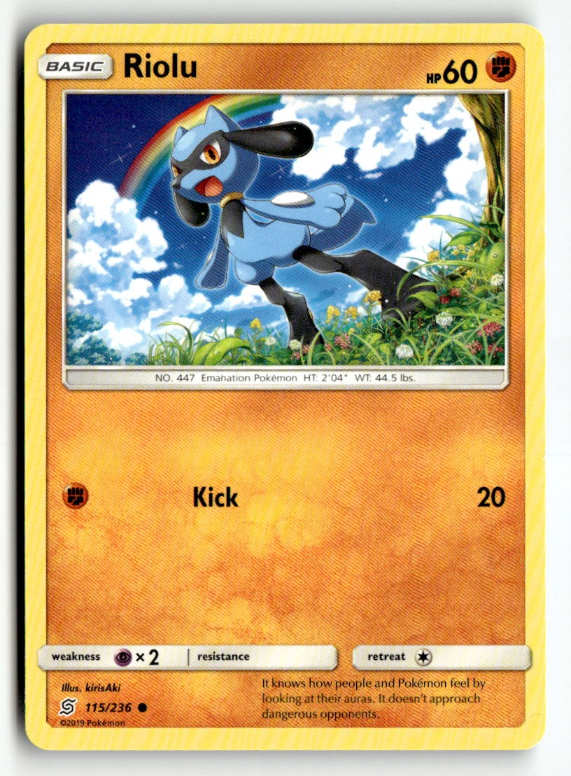 Riolu 115/236 Common Unified Minds Pokemon Lightly Played