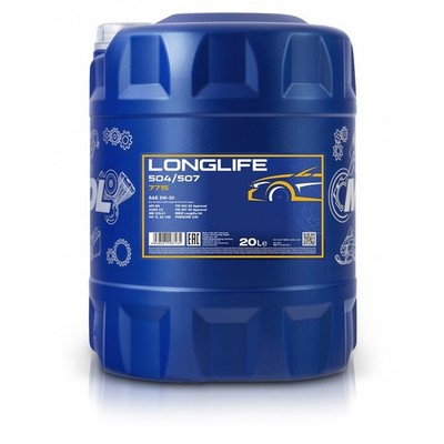 MANNOL 20 L LONGLIFE 504/507 5W-30 MOTORÖL FÜR VW 504 00 / 507 00 MB 229.51 #