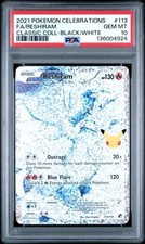RESHIRAM HOLO #113/114 - 2021 POKEMON 25TH CELEBRATIONS CLASSIC COLL BKWT PSA 10