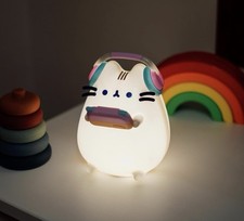 Pusheen Cat Night Light Lamp - 3D Night Light Kids White Pink Blue - Brand New