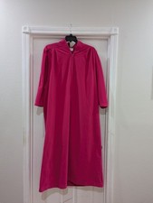 VNTG Vanity Fair Robe/Housecoat Pink Velour Long Made in the USA Sz L