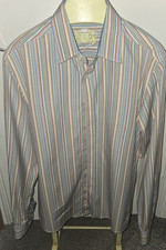 House of Lords Striped Multicolor Button-Down...