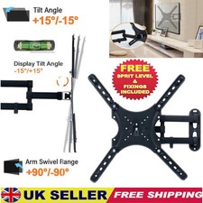 Full Motion TV Wall Mount Bracket Swivel Tilt 22 26 32 40 42 50 60 Inch LED LCD