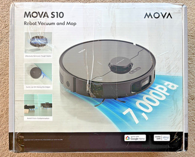 Mova S10 Robot Vacuum Mop LiDAR 7000Pa Smart App Control New Sealed