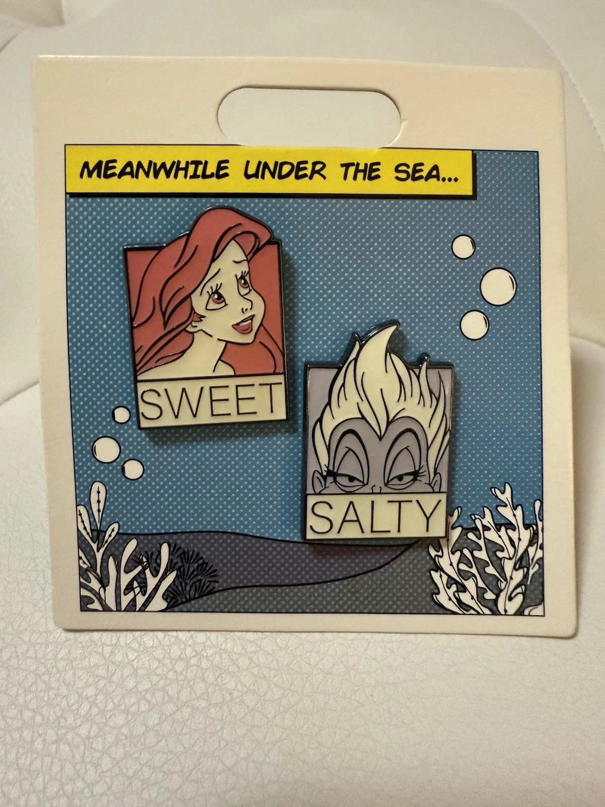Disney Parks Little Mermaid Ariel and Ursula Sweet & Salty 2 Pin Set NEW Under