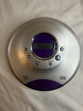 Durabrand CD-565 Portable CD Player MFG March 2004 Purple Gray - Tested Works