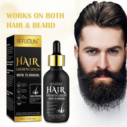 5% Minoxidil+Biotin 60ml for Hair Growth Serum Hair loss regrowth for Men Women - Picture 10 of 15