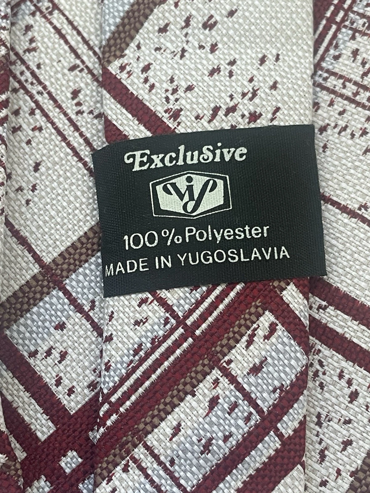 Vintage 1970s Men's Neckties Lot of 2 Exclusive VIP Made in Yugoslavia NOS New - product detail image 2