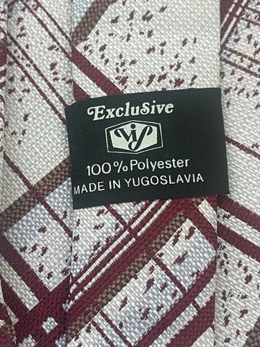  Vintage 1970s Men's Neckties Lot of 2  Exclusive VIP Made in Yugoslavia NOS New image 2