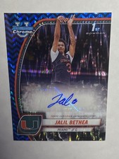 2024-25 Bowman University Chrome #28 Jalil Bethea Black & Blue Stealth Auto /100
