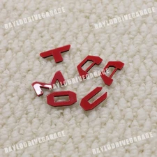 For 2016-2023 Tacoma Letter Glove Boxes Emblem Box Dashboard Insert 3D Badge Red