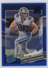 2023 Panini Clearly Donruss Rated Rookie Blue 93/99 Luke Schoonmaker #73 14dq