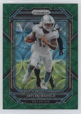 2022 Panini Prizm Green Scope Prizm 37/75 Jaylen Waddle #181 16h6