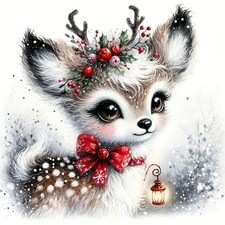 Christmas Diamond Art Kits for Adult, Xmas Deer 5D Diamond Painting Kits for B.