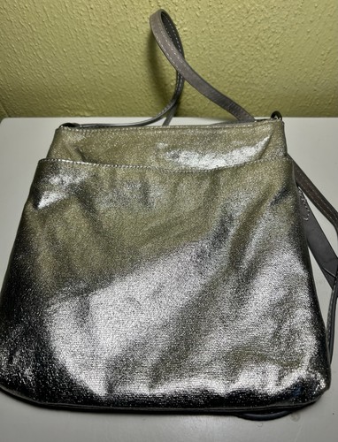 FRYE Women’s Ivy Crossbody Shoulder Bag in Silver/pewter- EUC - Picture 3 of 10