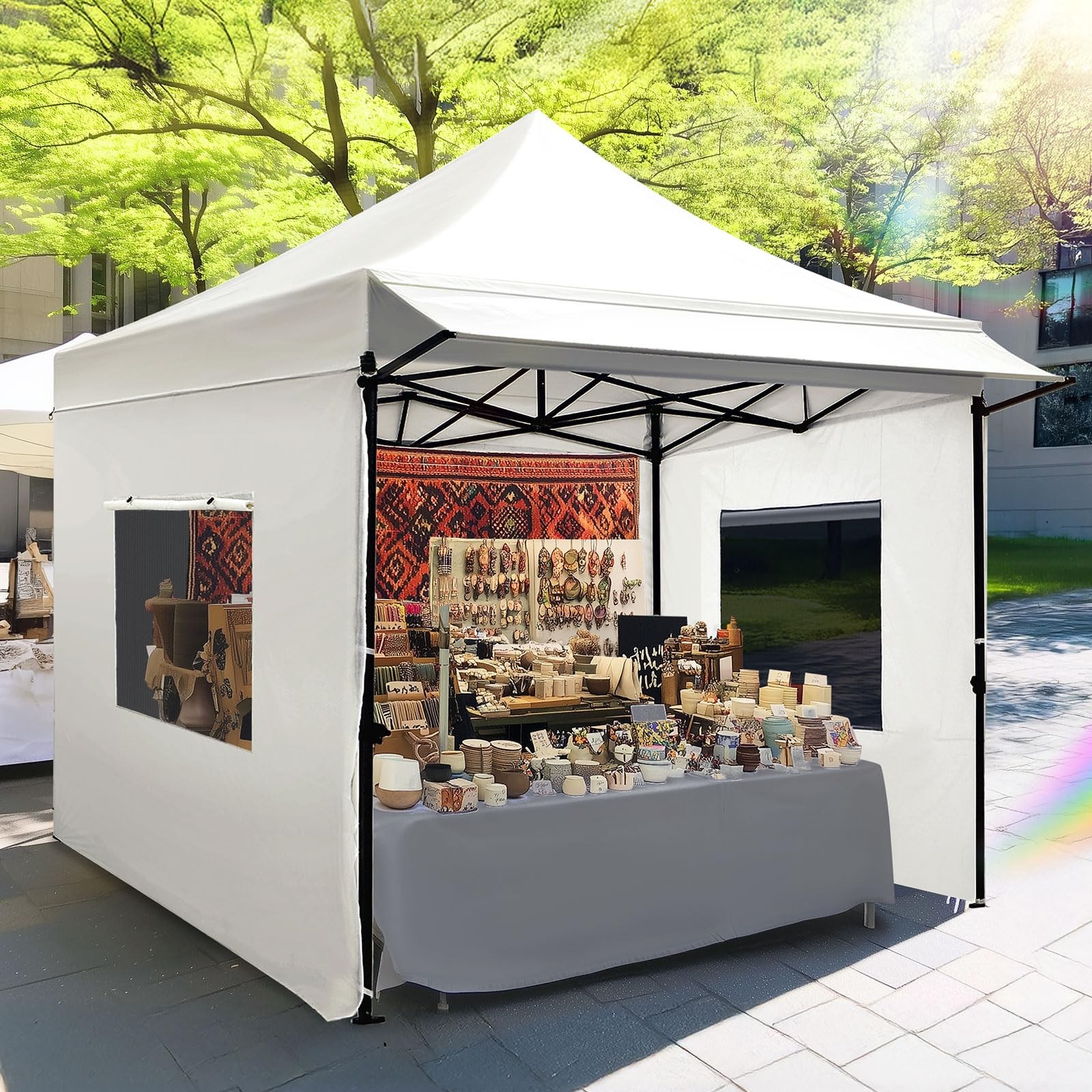 Tent With Sidewalls, Commercial Grade Instant Shelter