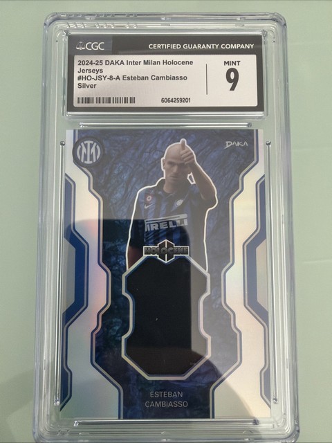 Daka Inter Milan 2024 One & Two Holocene Jerseys Esteban Cambiasso Silver /45