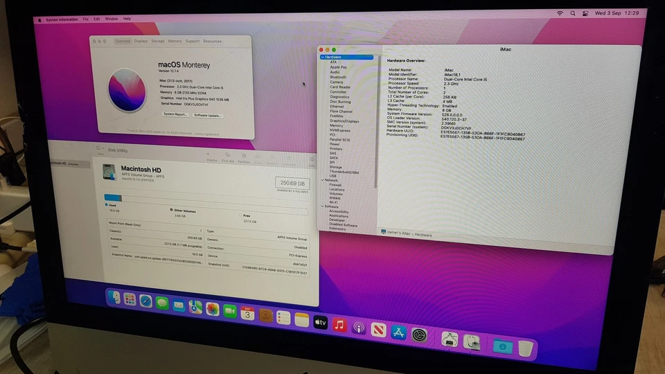 READ! Apple iMac 21.5" 2017 Intel Core i5 8GB 250GB SSD - Image 3 of 4