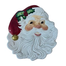 Fitz and Floyd Holiday Santa Canapé Plate 8x9”