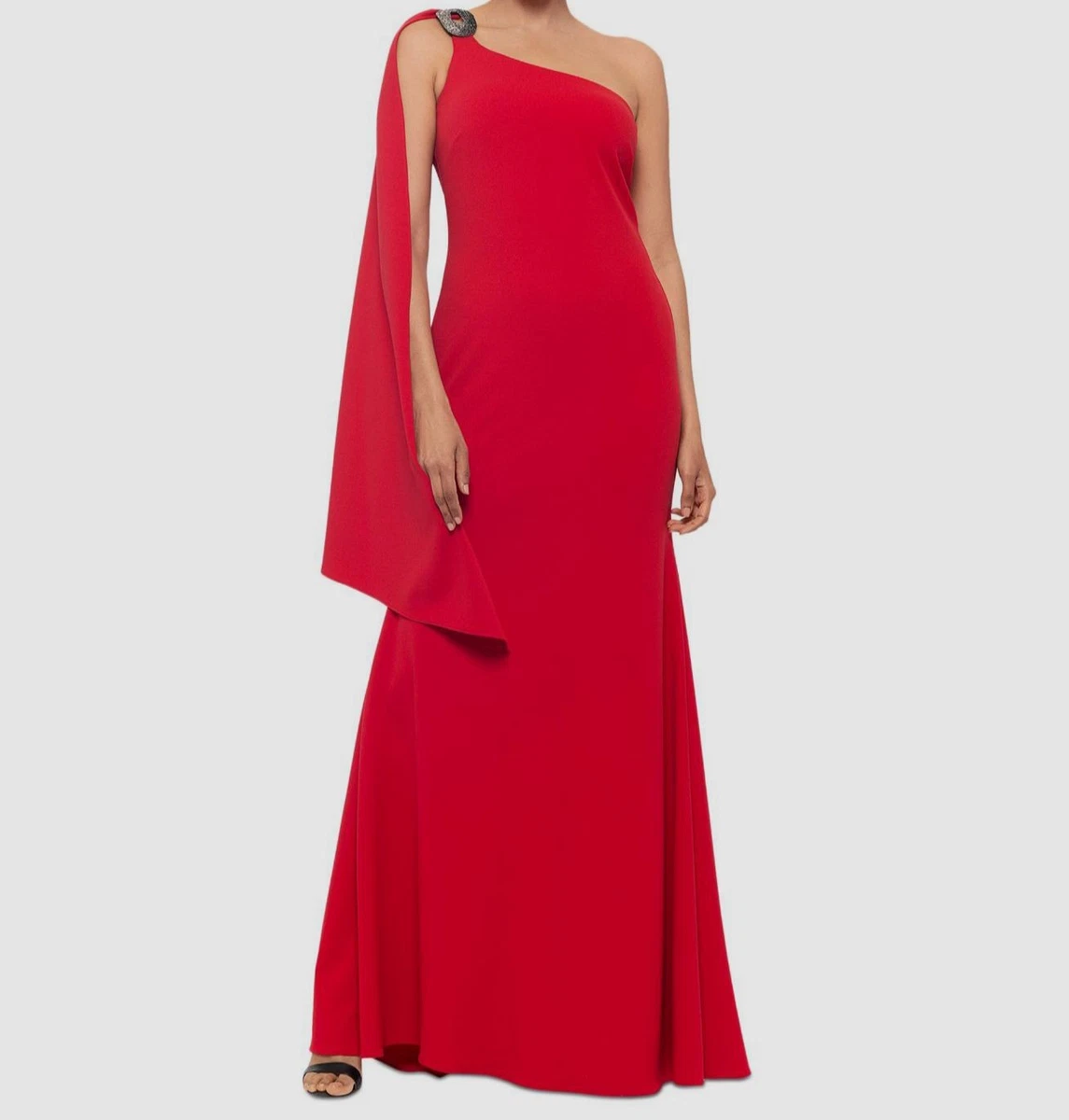 strapless open back dress Women's Red One-shoulder Satin Maxi Dress & Reviews - Green - Dresses main image 0
