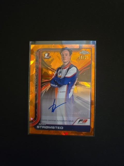 2025 F1 Topps Chrome Sapphire - Noah Stromsted Auto Orange /25